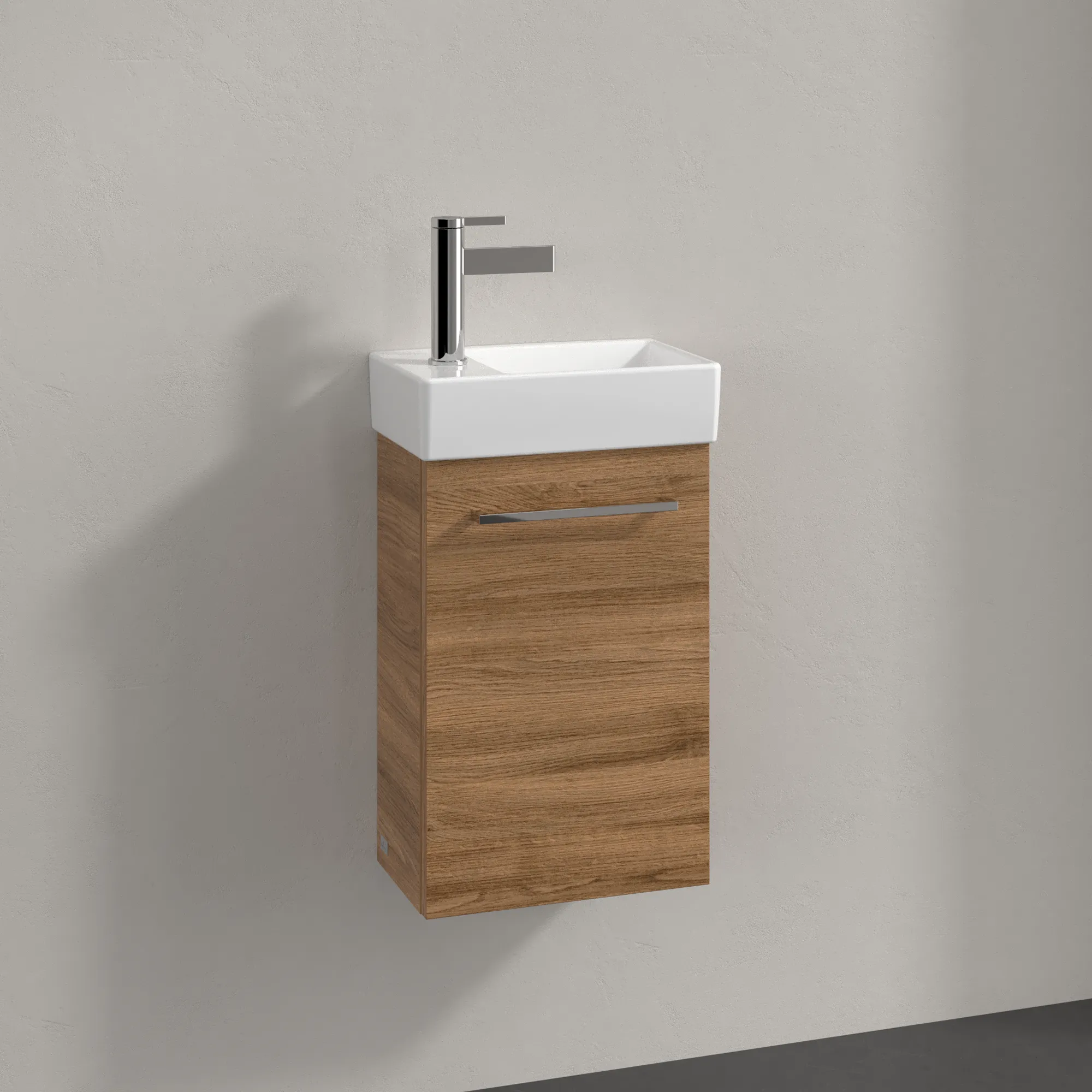 Villeroy & Boch Waschtischunterschrank mit Tür „Avento“ für Schrankwaschtisch 340 × 514 × 202 mm Kansas Oak, Anschlag rechts, Soft Closing, 1 Tür Villeroy & Boch Waschtischunterschrank mit Tür „Avento“ für Schrankwaschtisch 340 × 514 × 202 mm Kansas Oak, Anschlag rechts, Soft Closing, 1 Tür