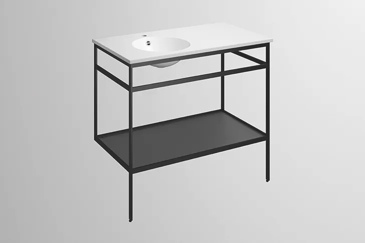 Alape Waschplatz WF20.1, bodenstehend, rechteckig, weiß Alape Waschplatz WF20.1, bodenstehend, rechteckig, weiß