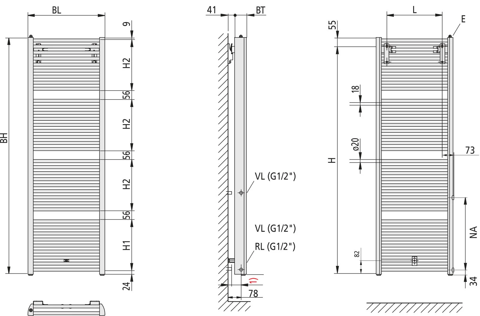 Kermi Design-Heizkörper „Duett®-D“ Austauschheizkörper 63,4 × 179,6 cm in Graphit Metallic Kermi Design-Heizkörper „Duett®-D“ Austauschheizkörper 63,4 × 179,6 cm in Graphit Metallic