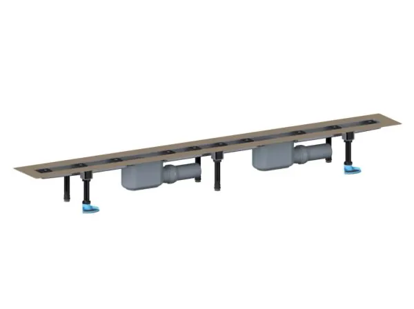 Duschrinne CeraLine F Duo 2000 mm, DN 50