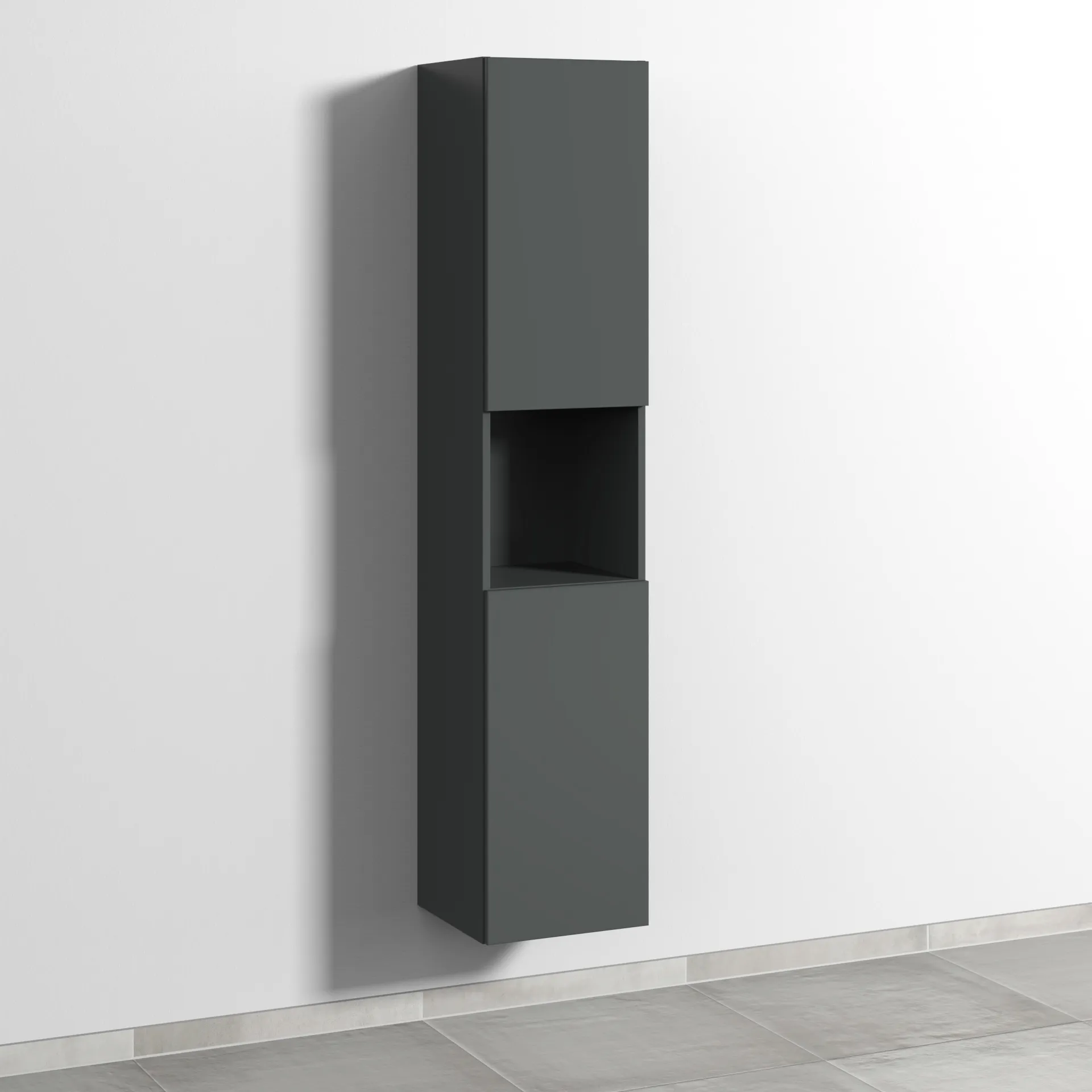 Sanipa Hochschrank „3way“ 350 × 1700 × 345 mm Anschlag rechts, in Anthrazit (matt), Anschlag rechts