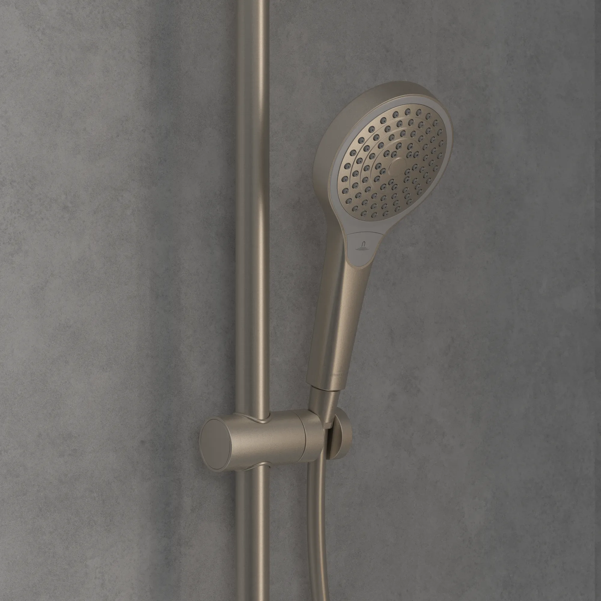 Gleitstangekombination „Verve Showers“, Befestigung verdeckt 47,2 cm in Brushed Nickel Matt Gleitstangekombination „Verve Showers“, Befestigung verdeckt 47,2 cm in Brushed Nickel Matt