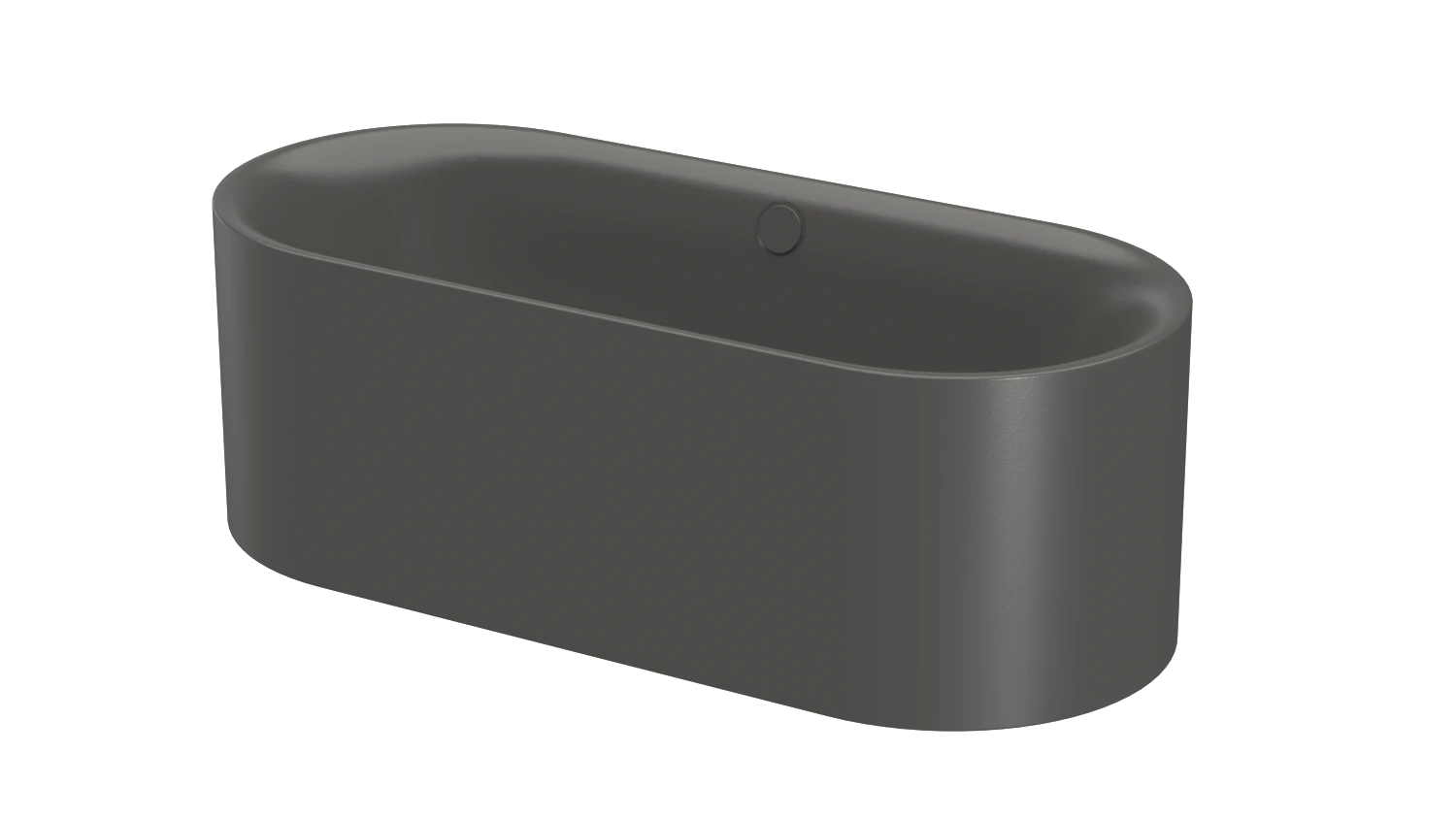Bette oval Badewanne „BetteLux Oval Silhouette“ 170 × 75 cm in Anthracite