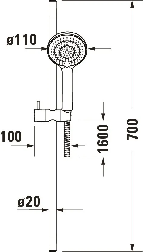 Brausegarnitur Brausen und Zubehör Brauseset „ZubehörArmaturen“ in Schwarz (matt)
