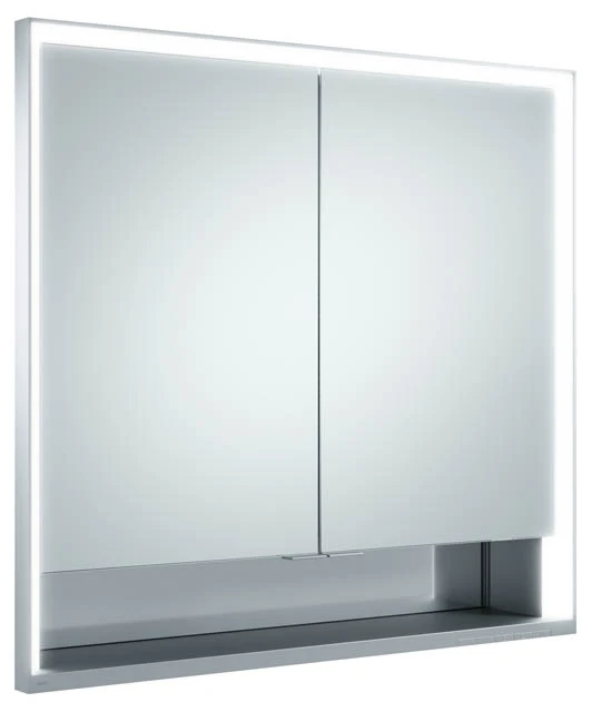 KEUCO ROYAL LUMOS Spiegelschrank Wandeinbau 2-türig kurze Tür silber-eloxiert 700x735x165mm KEUCO ROYAL LUMOS Spiegelschrank Wandeinbau 2-türig kurze Tür silber-eloxiert 700x735x165mm
