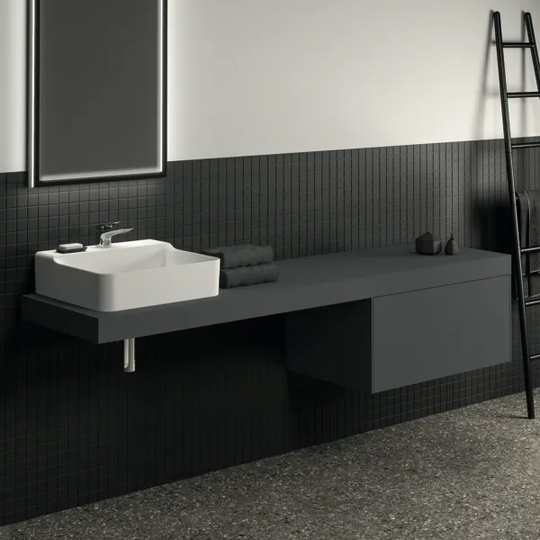 Ideal Standard Waschtischunterschrank „Conca“ 80 × 36 × 50,5 cm Anthrazit matt lackiert Ideal Standard Waschtischunterschrank „Conca“ 80 × 36 × 50,5 cm Anthrazit matt lackiert