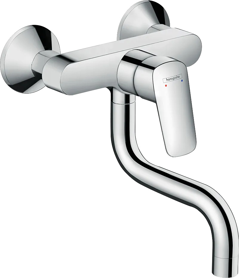 Hansgrohe Logis M31 Einhebel-Küchenmischer, Wandmontage Lowspout, 1jet, Chrom Hansgrohe Logis M31 Einhebel-Küchenmischer, Wandmontage Lowspout, 1jet, Chrom