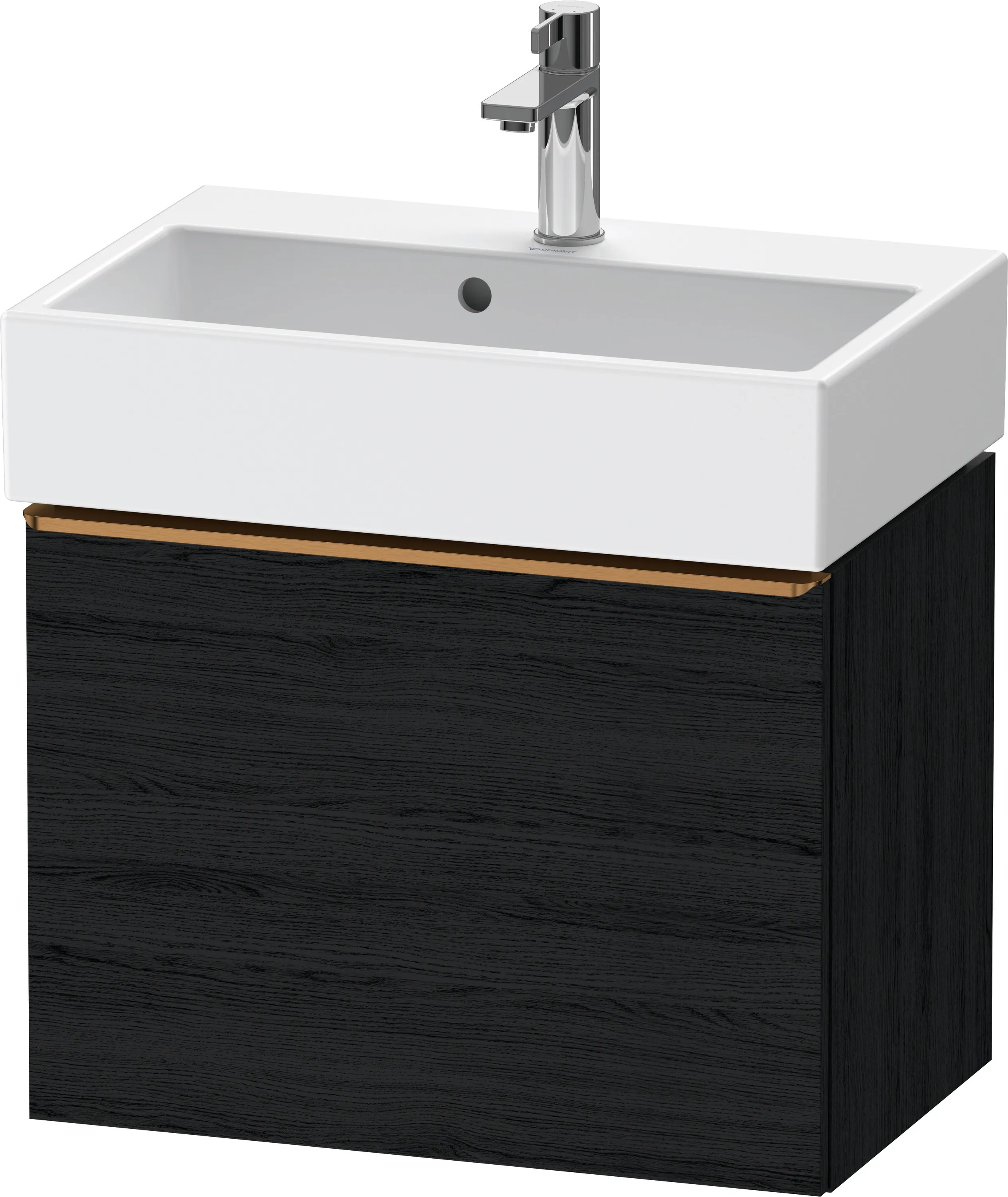 Duravit Waschtischunterschrank wandhängend „D-Neo“ 58,4 × 44 × 37,2 cm Eiche Schwarz