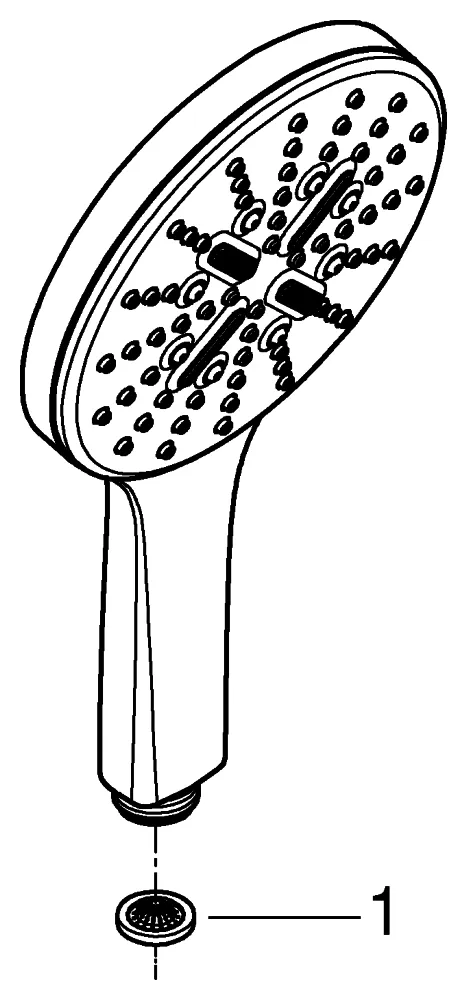 Handbrause Rainshower SmartActive 130 22127, 3 Strahlarten, Durchflusskonstanthalter 9,5 l/min, phantom black Handbrause Rainshower SmartActive 130 22127, 3 Strahlarten, Durchflusskonstanthalter 9,5 l/min, phantom black