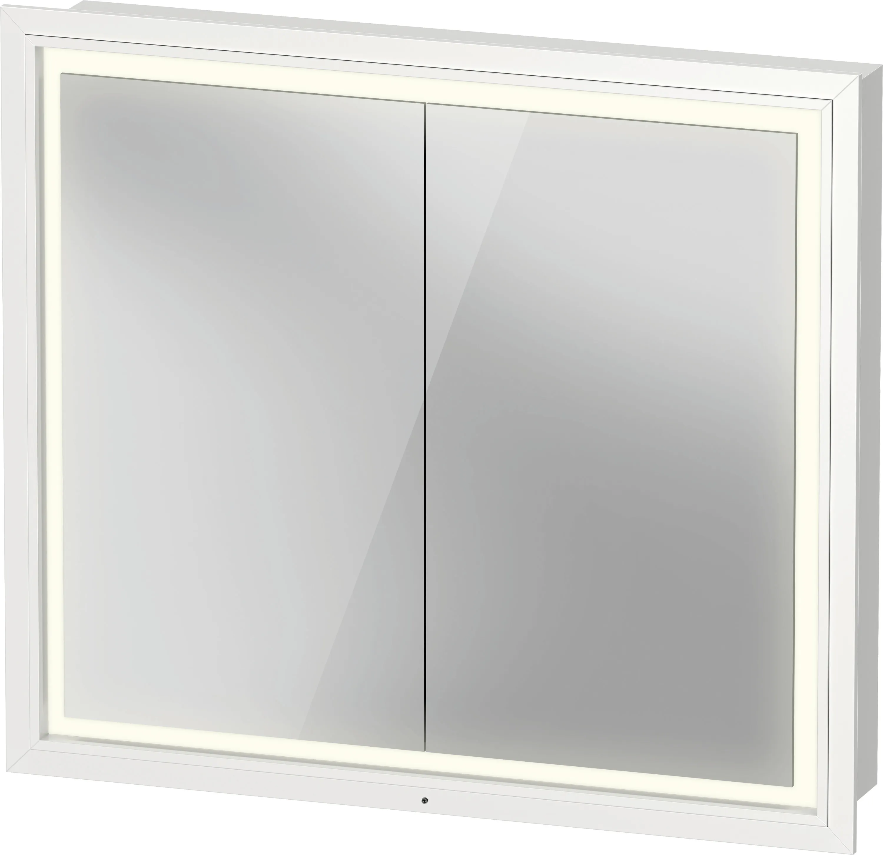 Duravit Spiegelschrank Version: Sensor „L-Cube“ 80 × 70 × 15,5 cm Glasfachböden: 2 / Größe: 80 × 15,5 × 70 cm / Korpusfarbe: Weiß Matt