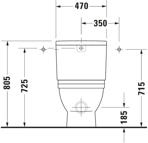 Stand-WC Big Toilet Starck 3 740 mm Tiefspüler,f.SPK,Abg.Vario,weiß,HYG