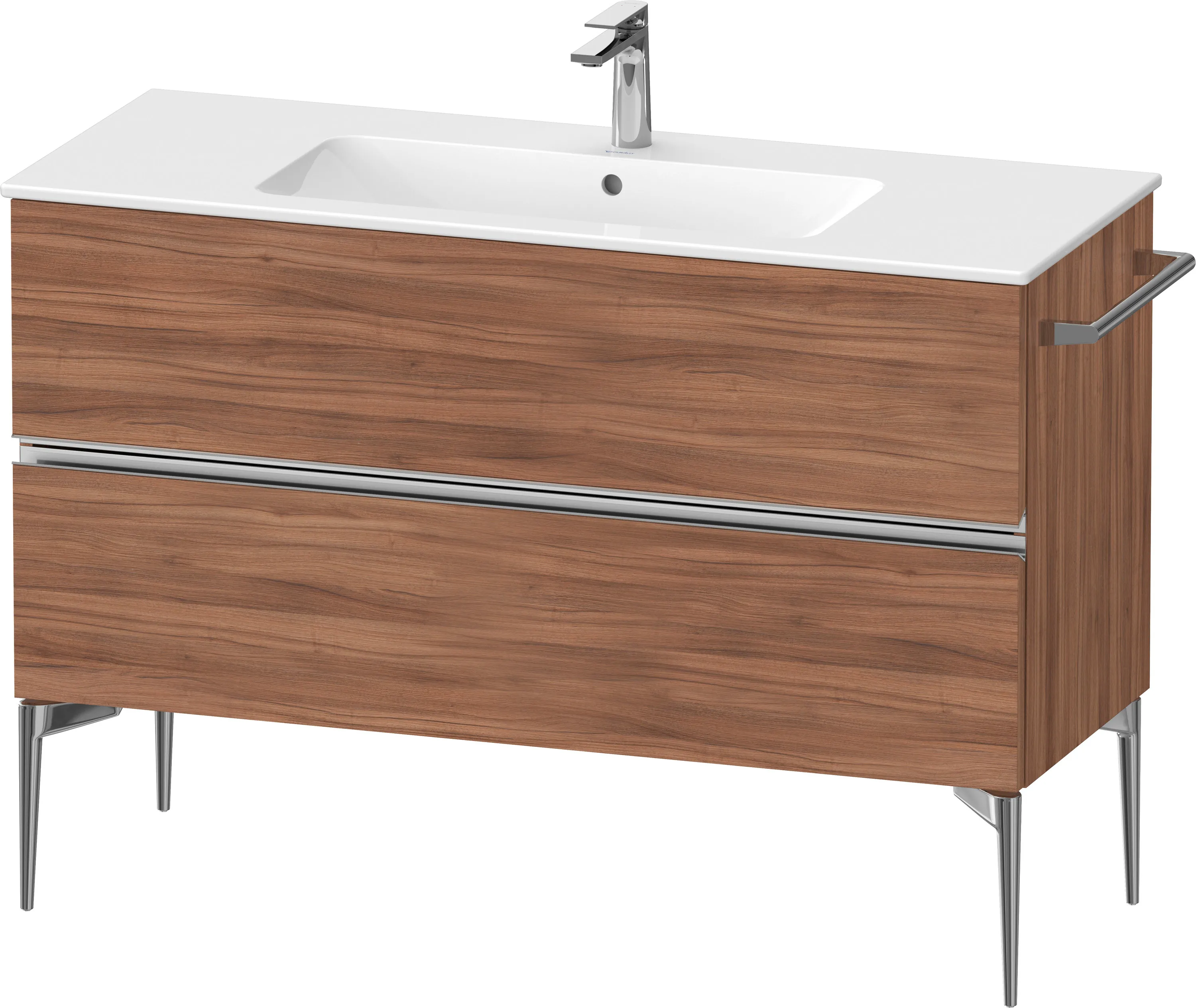 Duravit Waschtischunterschrank „Sivida“ 121 × 59,1 × 47,7 cm Nussbaum Natur