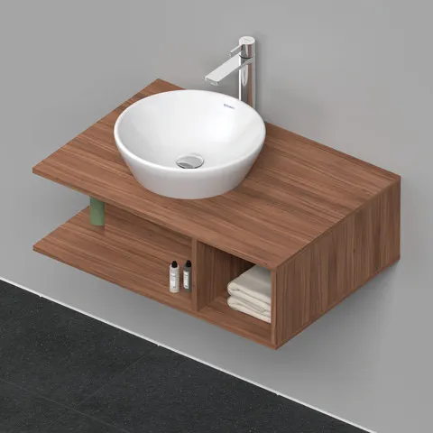 Duravit Waschtischunterschrank wandhängend „D-Neo“ 80 × 26 × 55 cm Nussbaum Natur