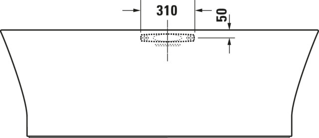 Duravit Badewannengriff 792804 31,1 cm in chrom