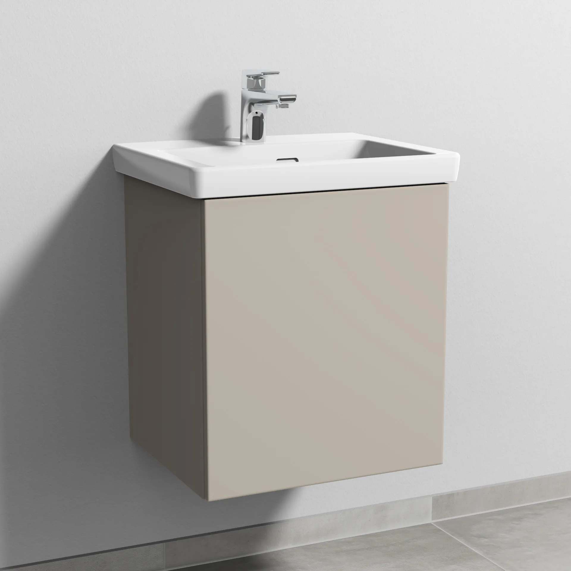 Sanipa Waschtischunterschrank „3way“ 457 × 517 × 391 mm in Kaschmir (matt), Anschlag rechts