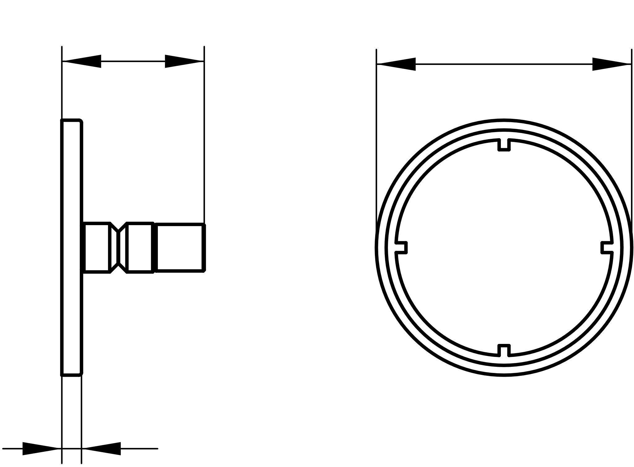 Universalartikel 04994000501 Klebe-Set 5 für 12801, 12814 mit runder Rosette verchromt