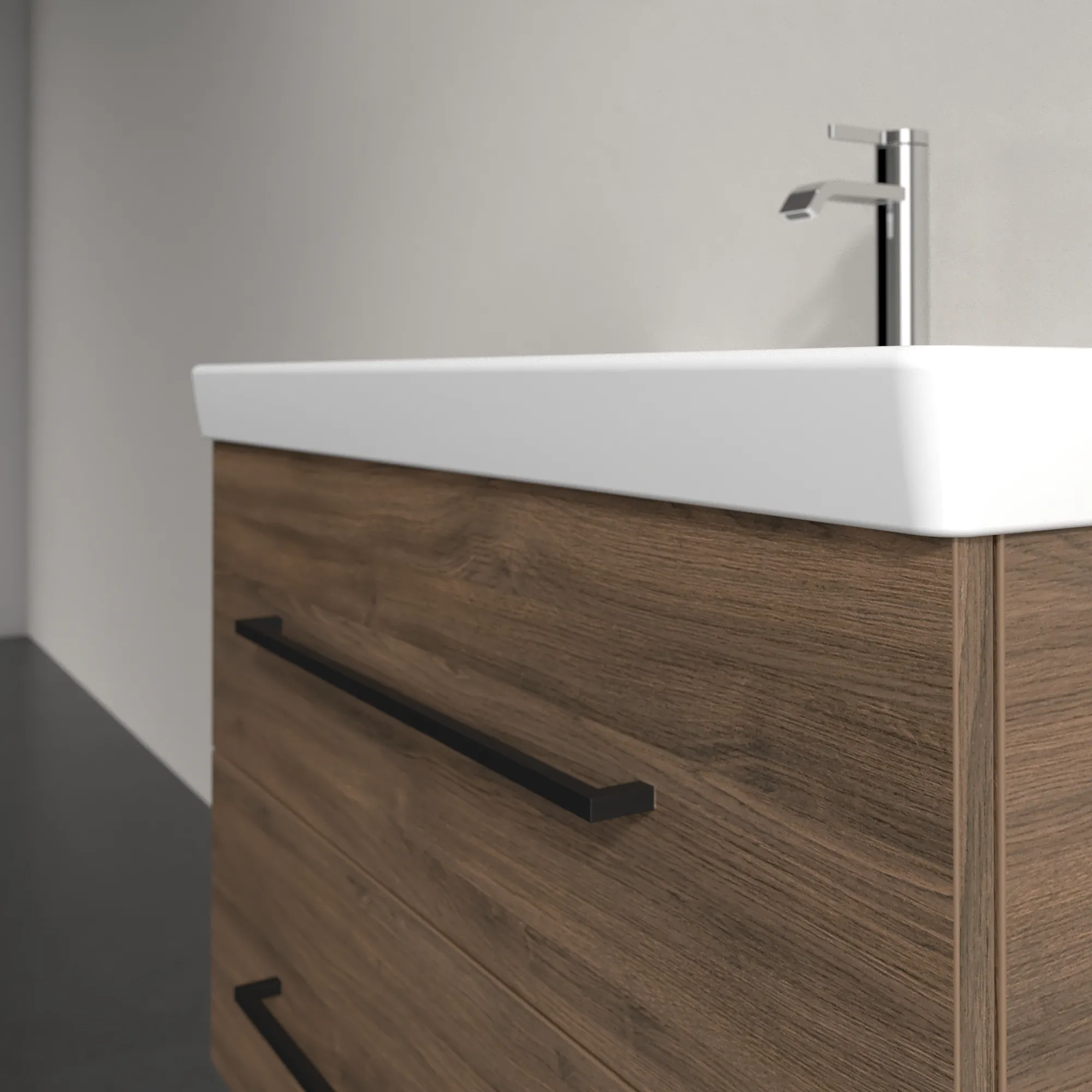 Villeroy & Boch Waschbeckenunterschrank Avento, Arizona Oak, 776x514x450 mm, Eckig, SoftClosing, 2 Auszüge