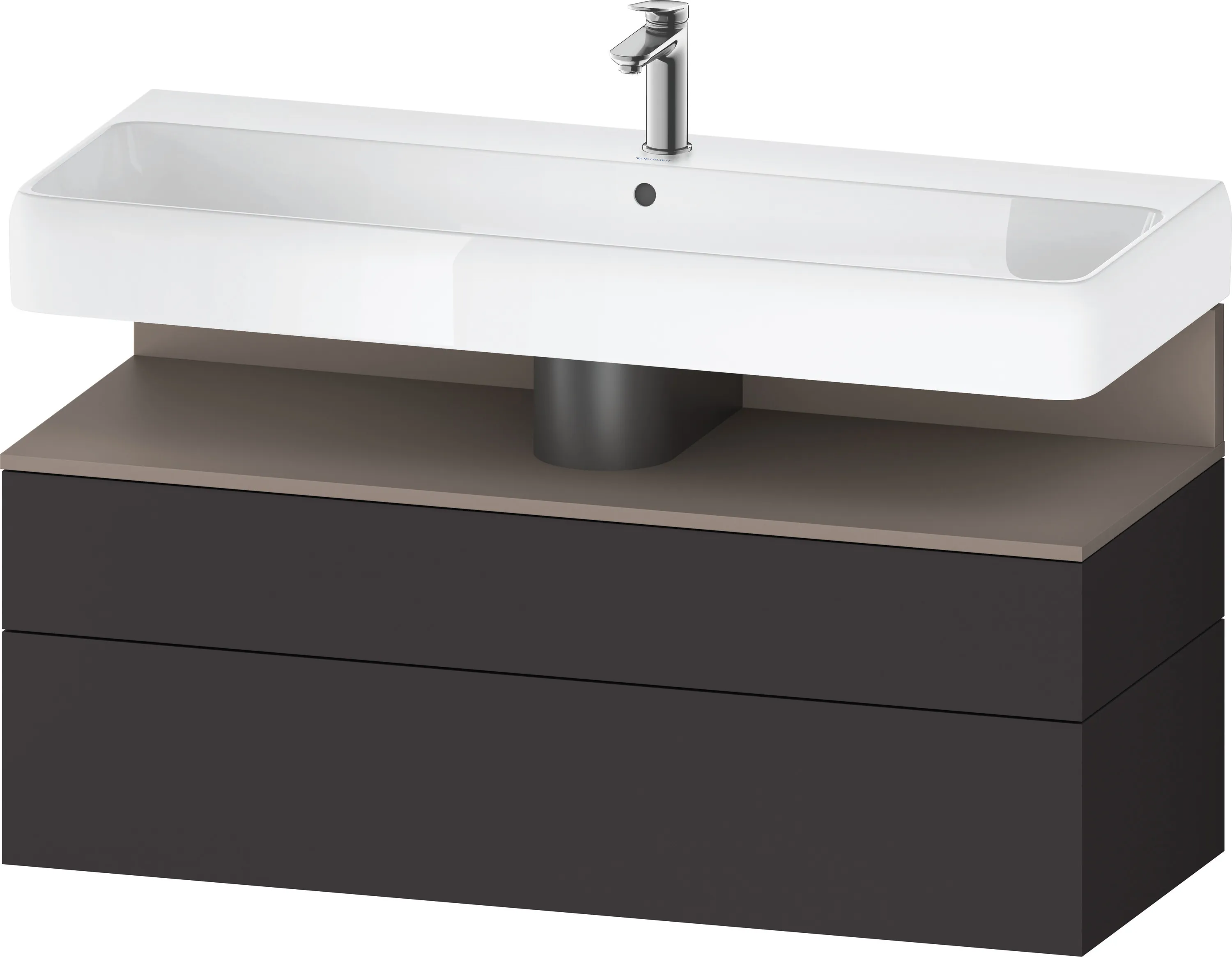 Duravit Waschtischunterschrank wandhängend „Qatego“ 119 × 59 × 47 cm, ohne Beleuchtung