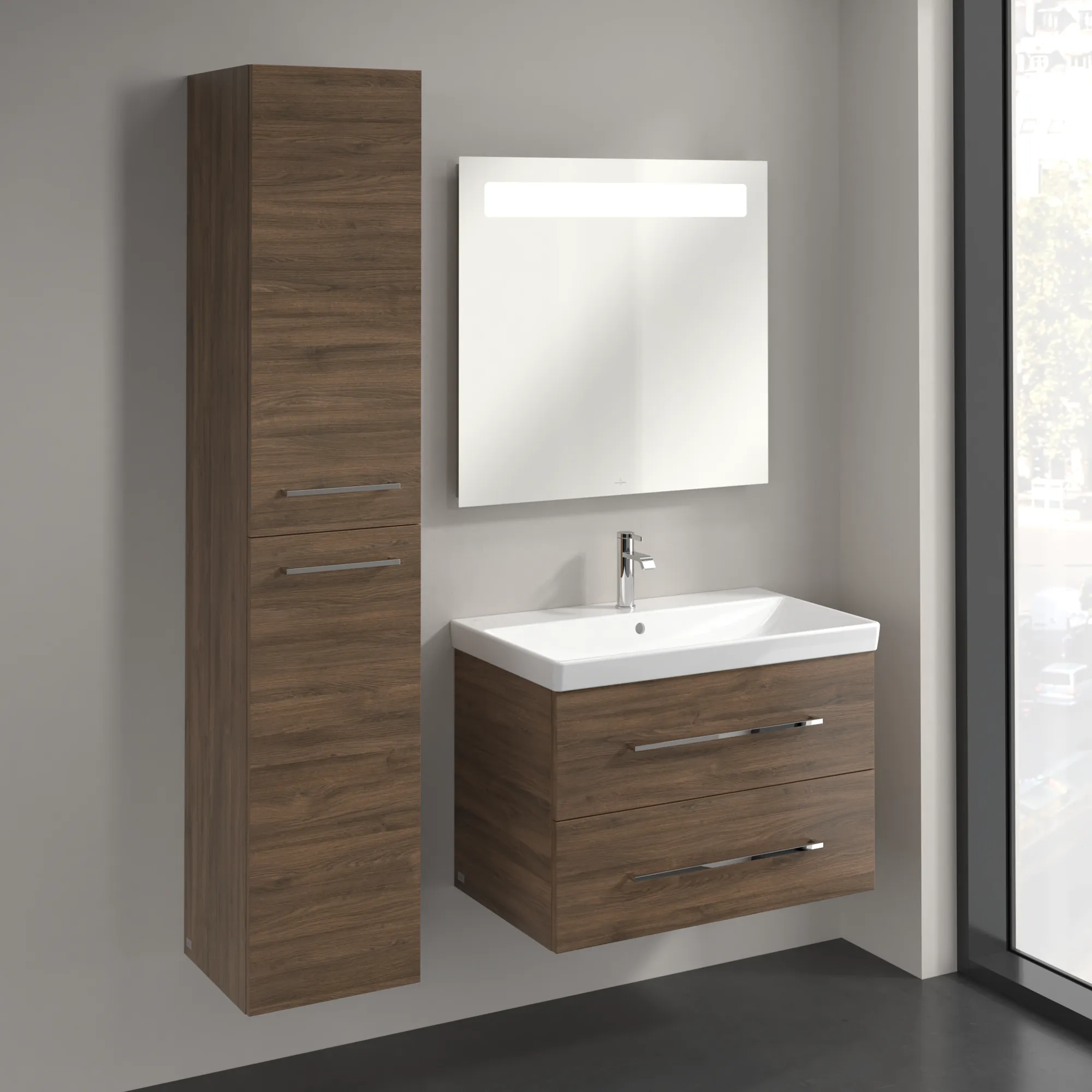 Villeroy & Boch Avento Hochschrank A89400, 350x1760x404mm, 2 Türen, links Anschlag, Arizona Oak Villeroy & Boch Avento Hochschrank A89400, 350x1760x404mm, 2 Türen, links Anschlag, Arizona Oak