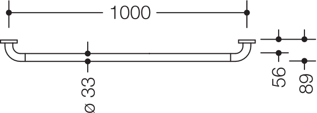 HEWI Haltegriff „Serie 801“ in Anthrazitgrau