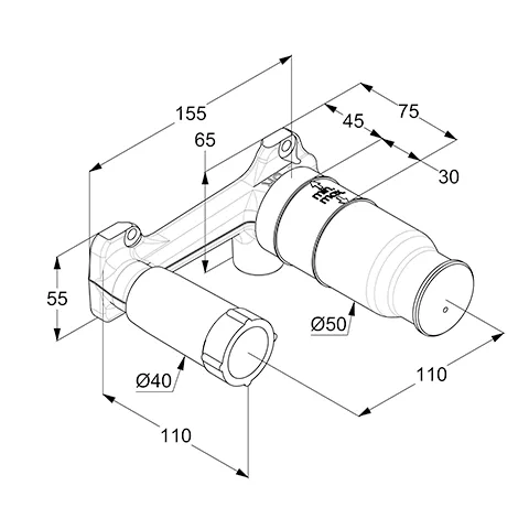 Kludi ZENTA Unterputz-Waschtisch-2-Loch-Wand-Armatur DN 15