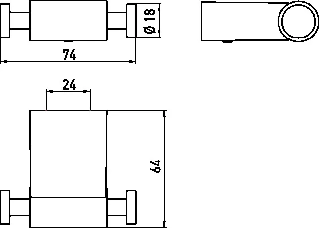 emco system 2 Doppelhaken 74 x 18 x 64 mm, chrom emco system 2 Doppelhaken 74 x 18 x 64 mm, chrom