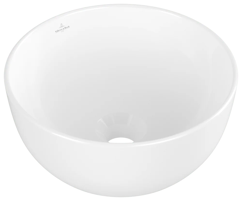 Villeroy & Boch Aufsatzwaschbecken Artis, Rund, Stone White CeramicPlus, 325x325x135 mm, TitanCeram, matt, ohne Überlauf Villeroy & Boch Aufsatzwaschbecken Artis, Rund, Stone White CeramicPlus, 325x325x135 mm, TitanCeram, matt, ohne Überlauf