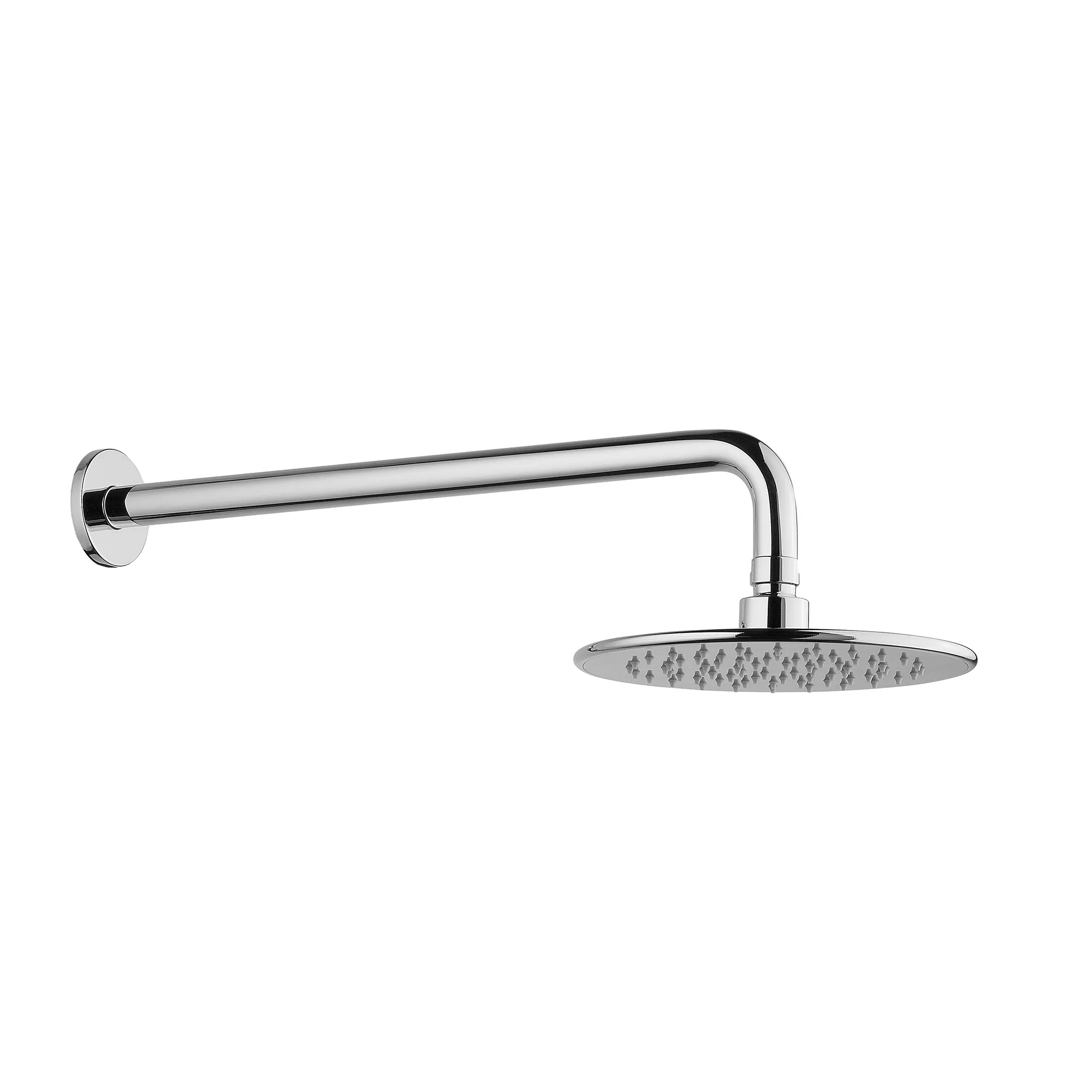 Kopfbrauseset, Wandmontage Kopfbrause Ø 206 mm Wandarm Runde Rosette Durchfluss: 8.5 l/min (3 bar) chrom Kopfbrauseset, Wandmontage Kopfbrause Ø 206 mm Wandarm Runde Rosette Durchfluss: 8.5 l/min (3 bar) chrom