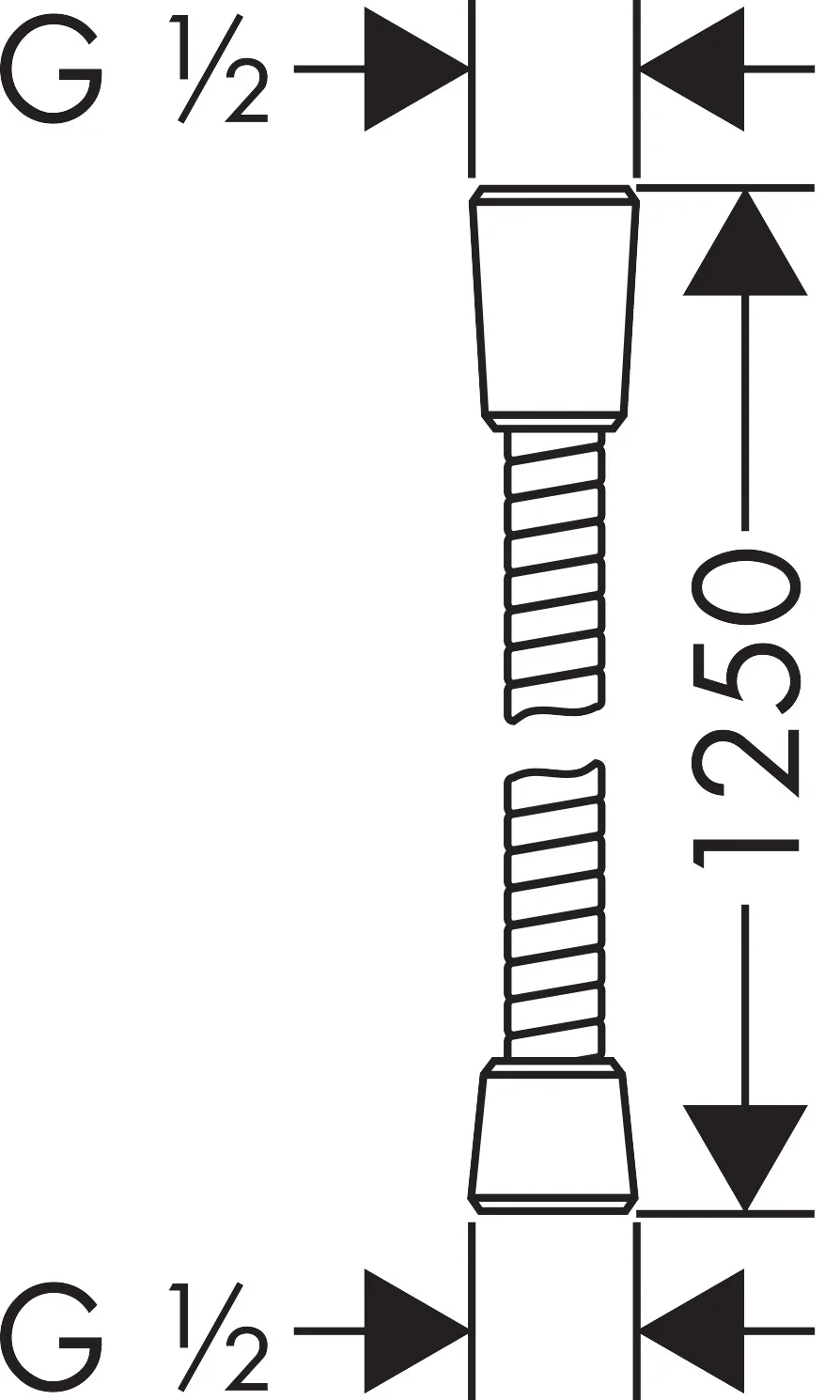 Hansgrohe Sensoflex Metallbrauseschlauch, Chrom, 1,25 m