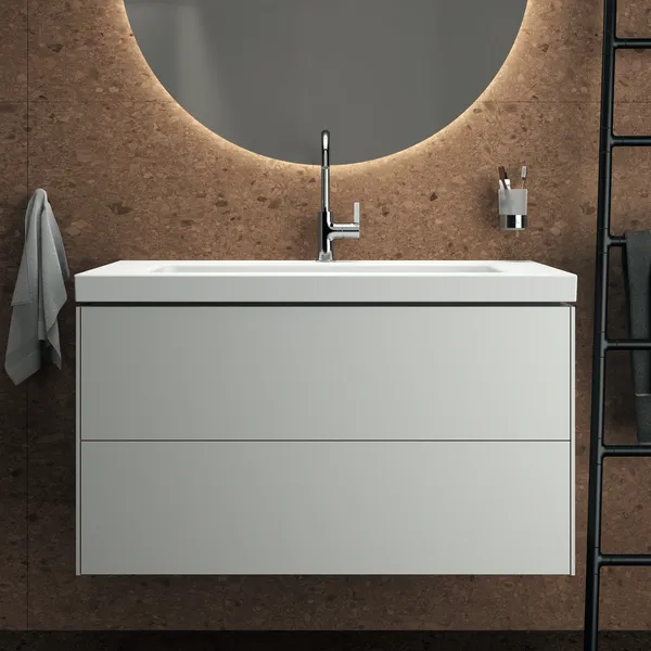 Ideal Standard Möbelwaschtischunterschrank Conca 2 Auszüge, Weiß, 1000x505x550mm Ideal Standard Möbelwaschtischunterschrank Conca 2 Auszüge, Weiß, 1000x505x550mm