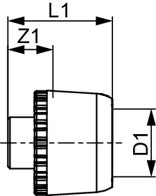 TECElogo-Ax Endstopfen Dimension 16, Siliziumbronze