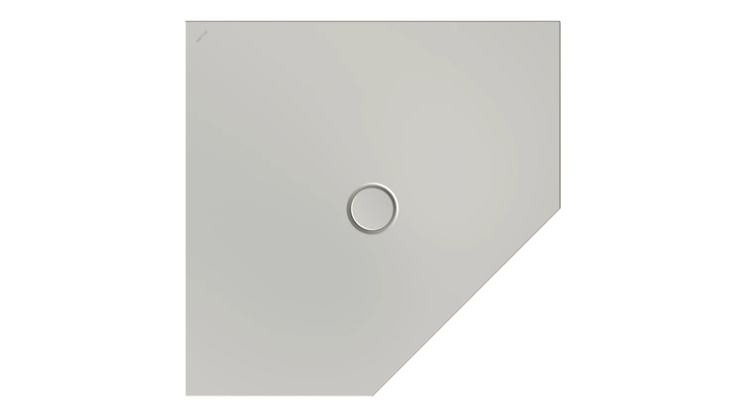Bette fünfeck Duschwanne „BetteFloor Caro“ 100 × 100 cm in Silver