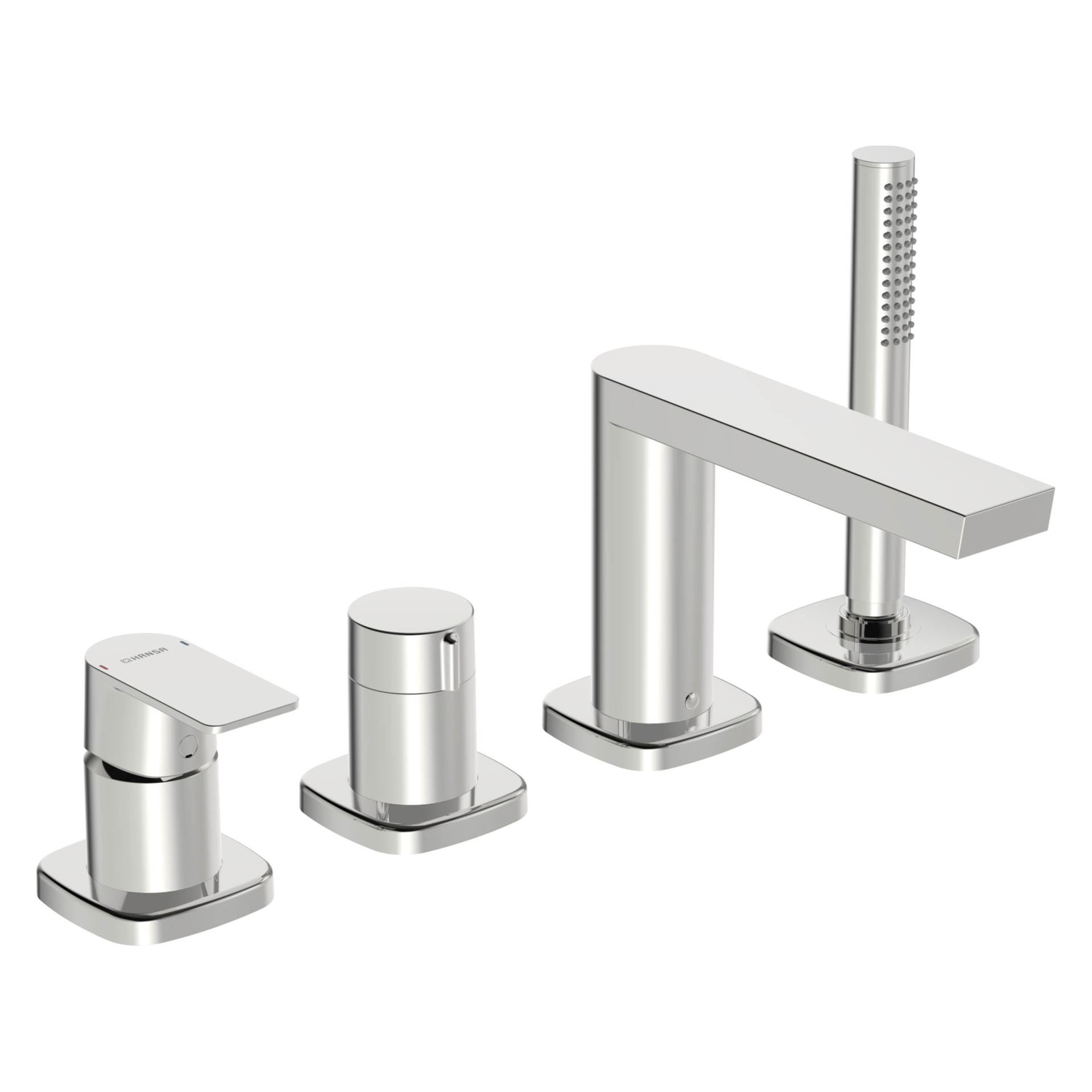 HansaSTELA Wannenarmatur Einhebelmischer Fertigmontageset für Wanne/Brause HansaSTELA 5730 Rosette soft edge Chrom HansaSTELA Wannenarmatur Einhebelmischer Fertigmontageset für Wanne/Brause HansaSTELA 5730 Rosette soft edge Chrom