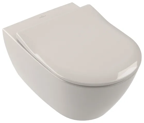 Wand-Tiefspül-WC DirectFlush „Subway 2.0“ 37 × 36,5 × 56 cm in Pergamon, ohne Spülrand, Abgang waagerecht