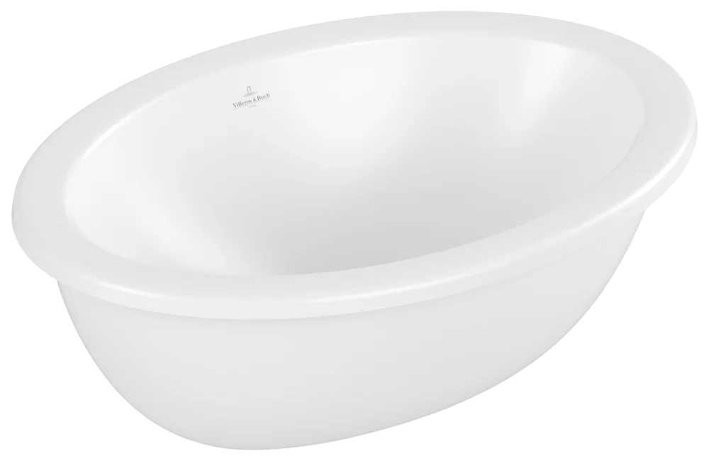 Villeroy & Boch Unterbauwaschbecken Loop & Friends, oval, Stone White CeramicPlus, 485 x 325 x 215 mm, TitanCeram, matt, ohne Überlauf