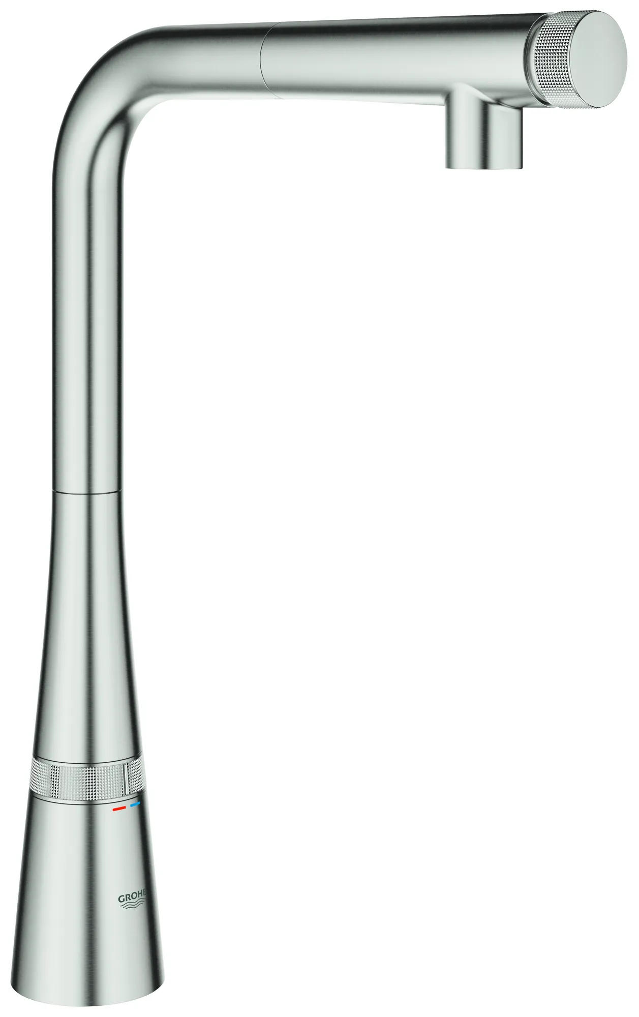 Spültischbatterie Zedra SmartControl 31593_2, Einlochmontage, An/Aus per Knopfdruck, Volumensteuerung durch Drehen, Temperatureinstellung durch Drehen des Mischventils am Armaturenkörper, getrennte innenliegende Wasserwege Spültischbatterie Zedra SmartControl 31593_2, Einlochmontage, An/Aus per Knopfdruck, Volumensteuerung durch Drehen, Temperatureinstellung durch Drehen des Mischventils am Armaturenkörper, getrennte innenliegende Wasserwege