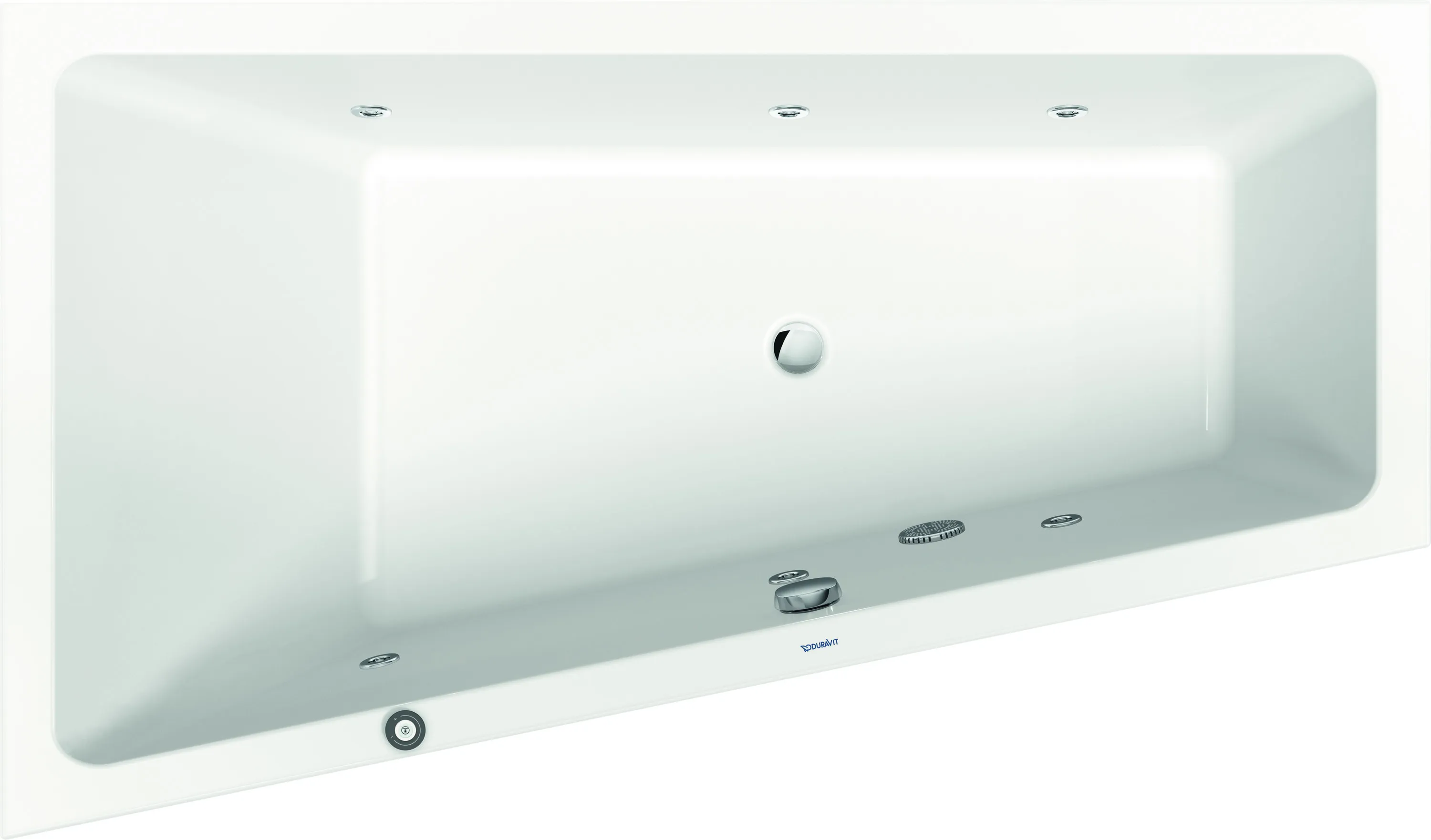 Duravit Whirlwanne „No.1“ trapez 1700 × 1000 mm, links mit Jet Project, in Weiß Ausführung: links / Größe: 170 × 100 cm / Whirlsystem: mit Jet Project Duravit Whirlwanne „No.1“ trapez 1700 × 1000 mm, links mit Jet Project, in Weiß Ausführung: links / Größe: 170 × 100 cm / Whirlsystem: mit Jet Project
