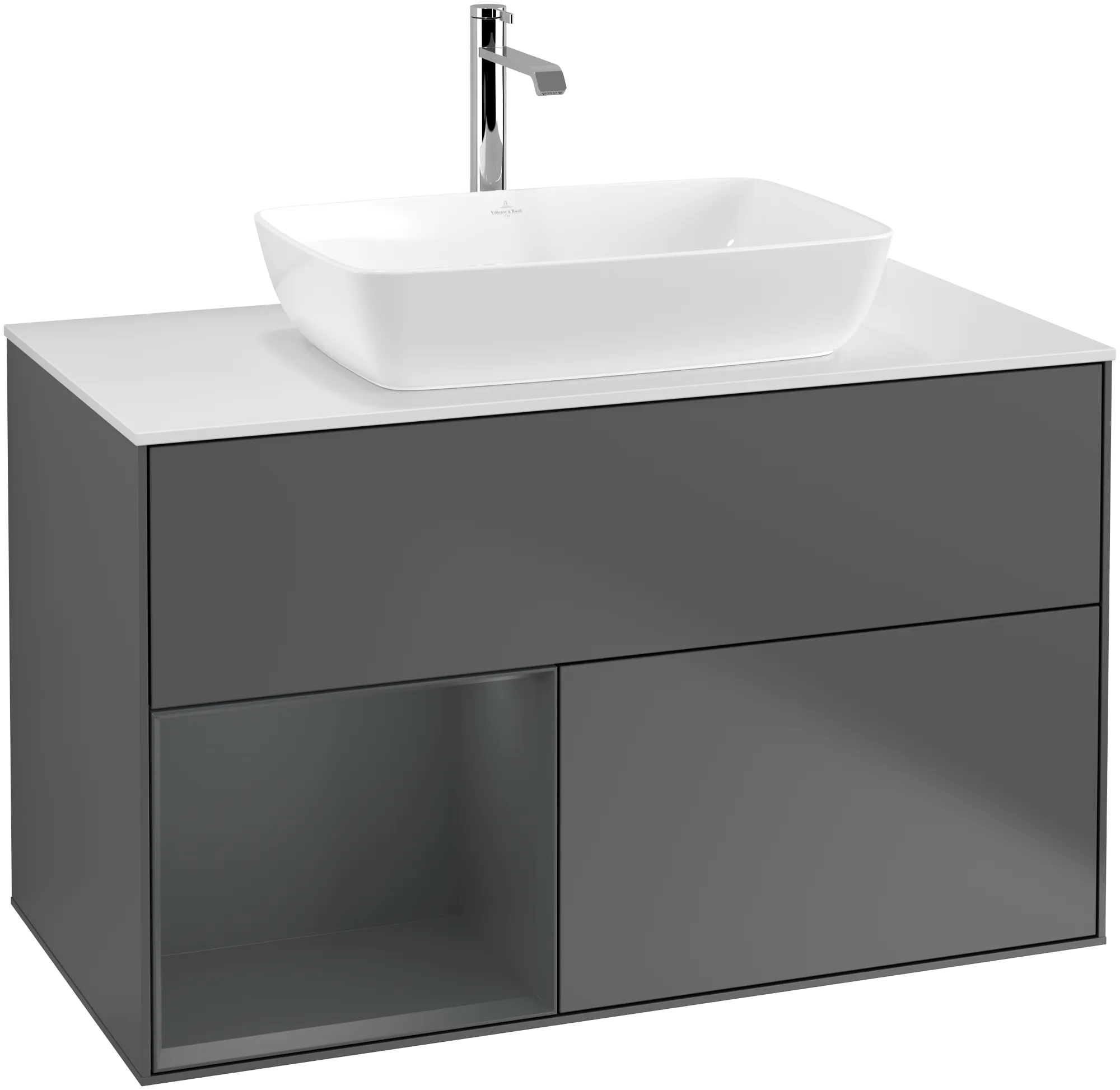 Villeroy & Boch Finion Waschbeckenunterschrank G77 1000x603x501mm Anthracite Matt Lacquer