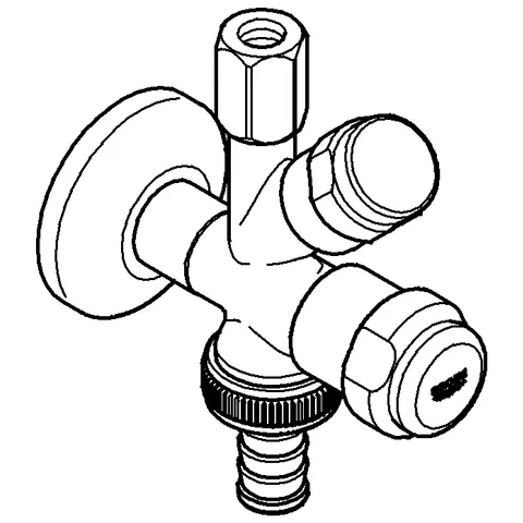 Grohe Original WAS Kombi-Eckventil 41070, DN 10, Wandmontage, chrom Grohe Original WAS Kombi-Eckventil 41070, DN 10, Wandmontage, chrom