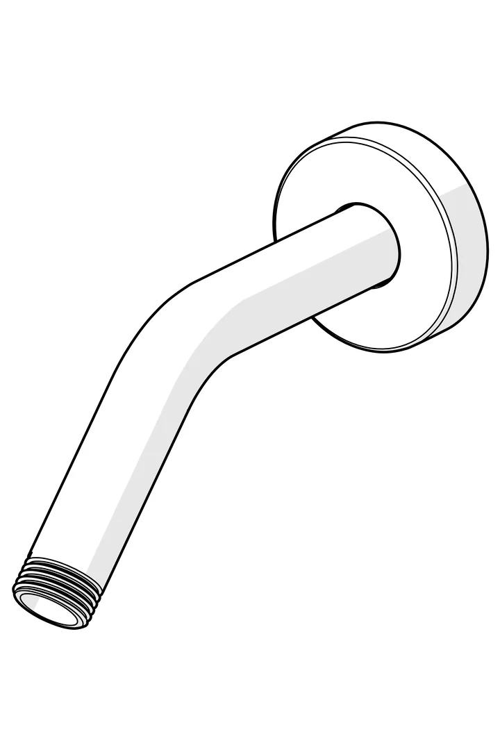 HansaJET Kopfbrause, Wandmontage, Chrom, Rosette rund, G1⁄2xG1⁄2, 165mm Ausladung HansaJET Kopfbrause, Wandmontage, Chrom, Rosette rund, G1⁄2xG1⁄2, 165mm Ausladung