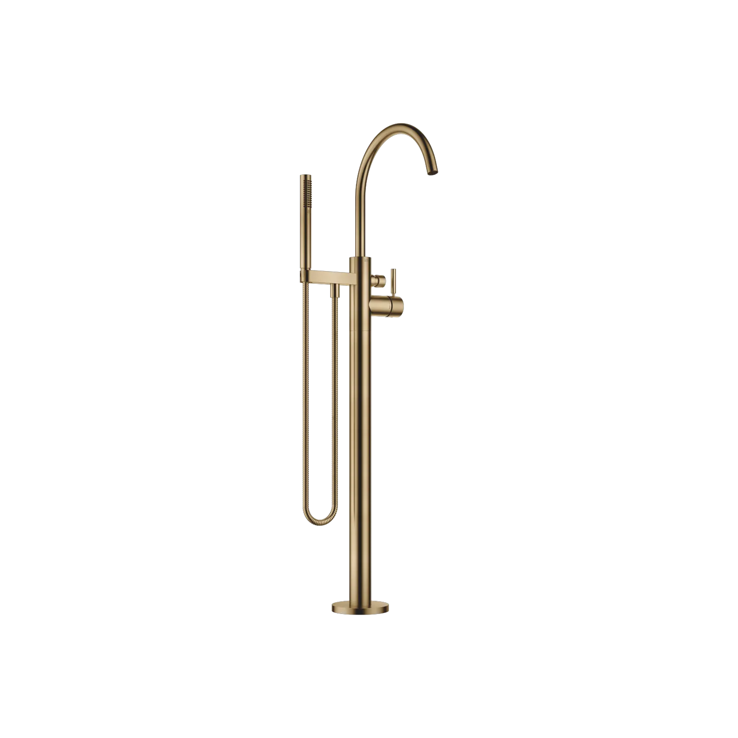 Dornbracht Wannen-Einhandbatterie SERIENSPEZIFISCH Dark Brass gebürstet, Auslauf: runder luftangereicherter Strahl, Durchfluss max. 19,5 l/min bei 3