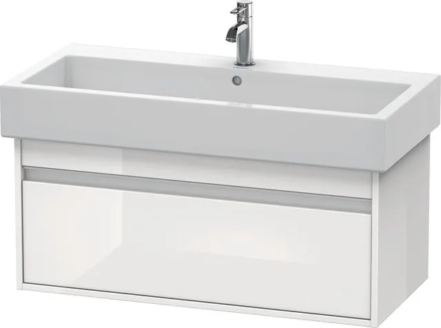 Duravit Waschtischunterschrank wandhängend „Ketho“ 95 × 41 × 44 cm Weiß Hochglanz Duravit Waschtischunterschrank wandhängend „Ketho“ 95 × 41 × 44 cm Weiß Hochglanz