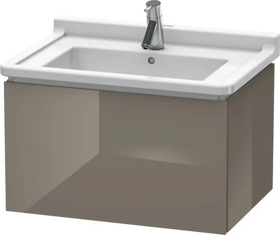 Duravit Waschtischunterschrank wandhängend „L-Cube“ 67 × 40,8 × 46,9 cm Flannel Grey Hochglanz