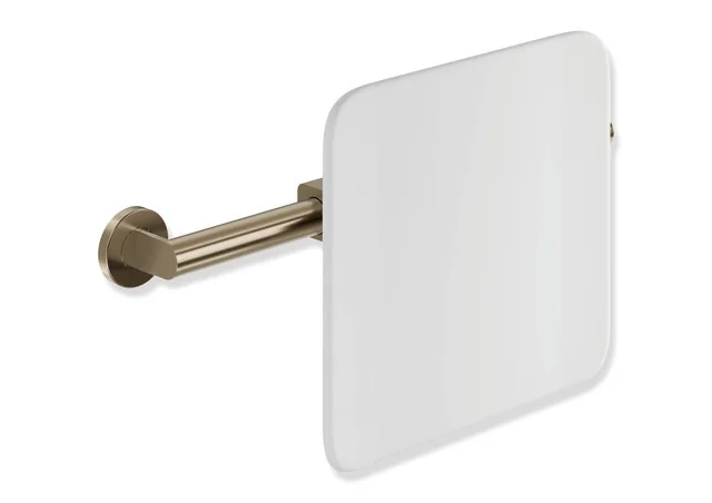 HEWI Rückensstütze System 900, PVD Bronze gebürstet, 150 mm tief, Achsmaß 478–578 mm verstellbar, Wandmontage HEWI Rückensstütze System 900, PVD Bronze gebürstet, 150 mm tief, Achsmaß 478–578 mm verstellbar, Wandmontage
