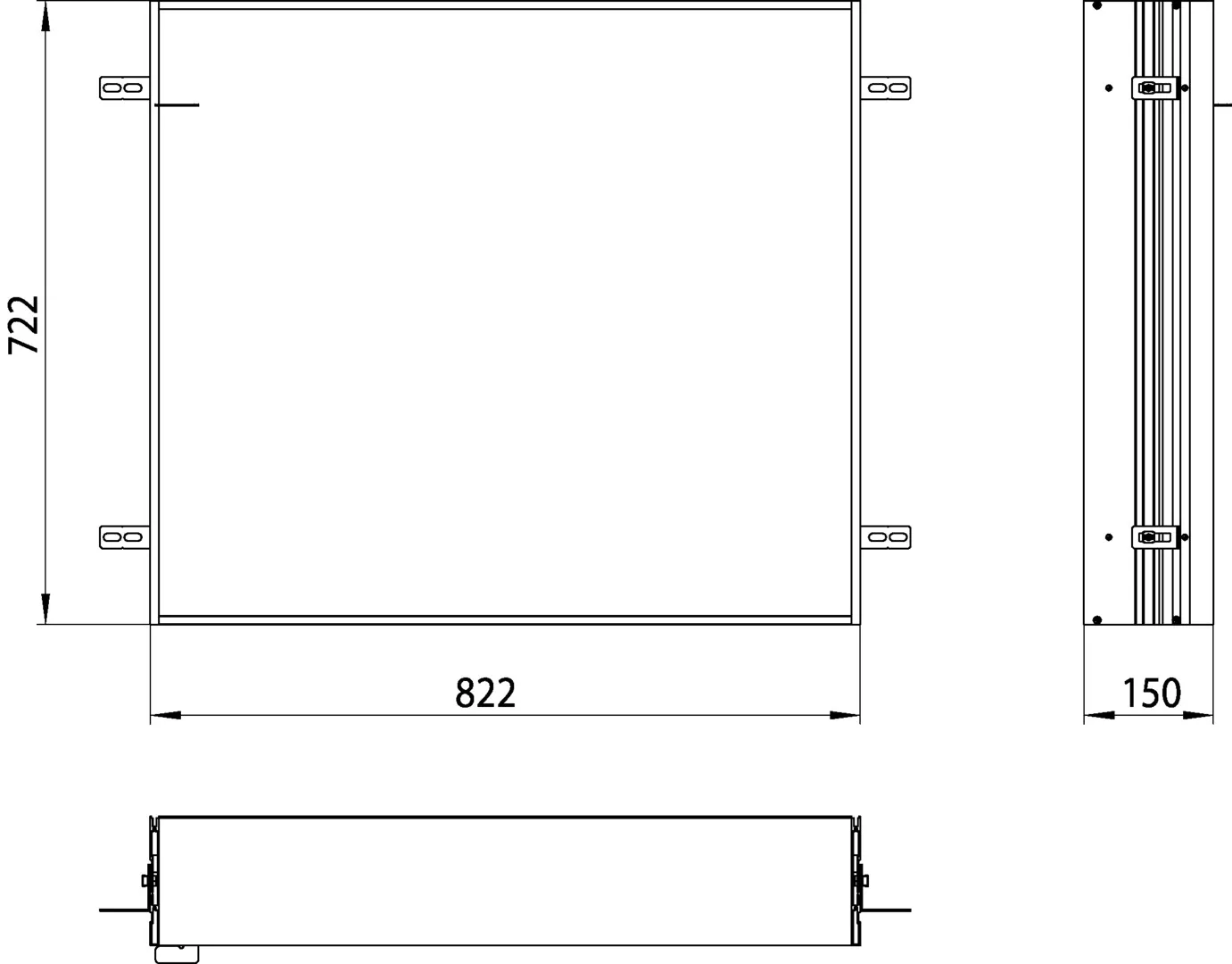 emco Einbaurahmen für Spiegelschrank „prime“ 820 × 722 × 150 mm