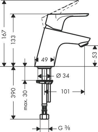 Standventil Focus chrom Standventil Focus chrom