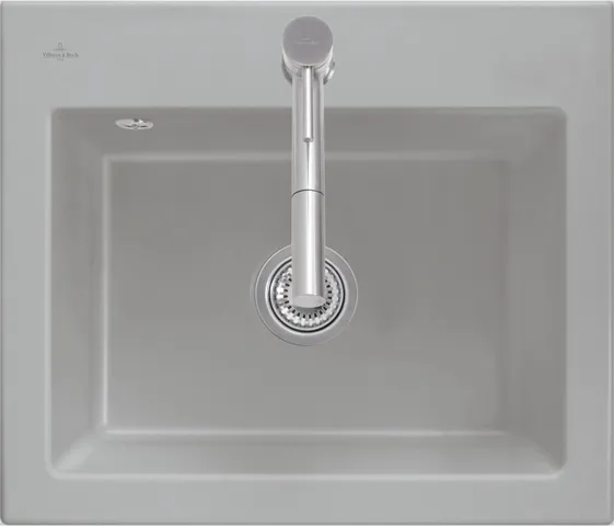 Villeroy & Boch Einbau-Küchenspülbecken „Subway“ 60 S 600 × 510 × 220 mm, für Becken mittig in Fossil