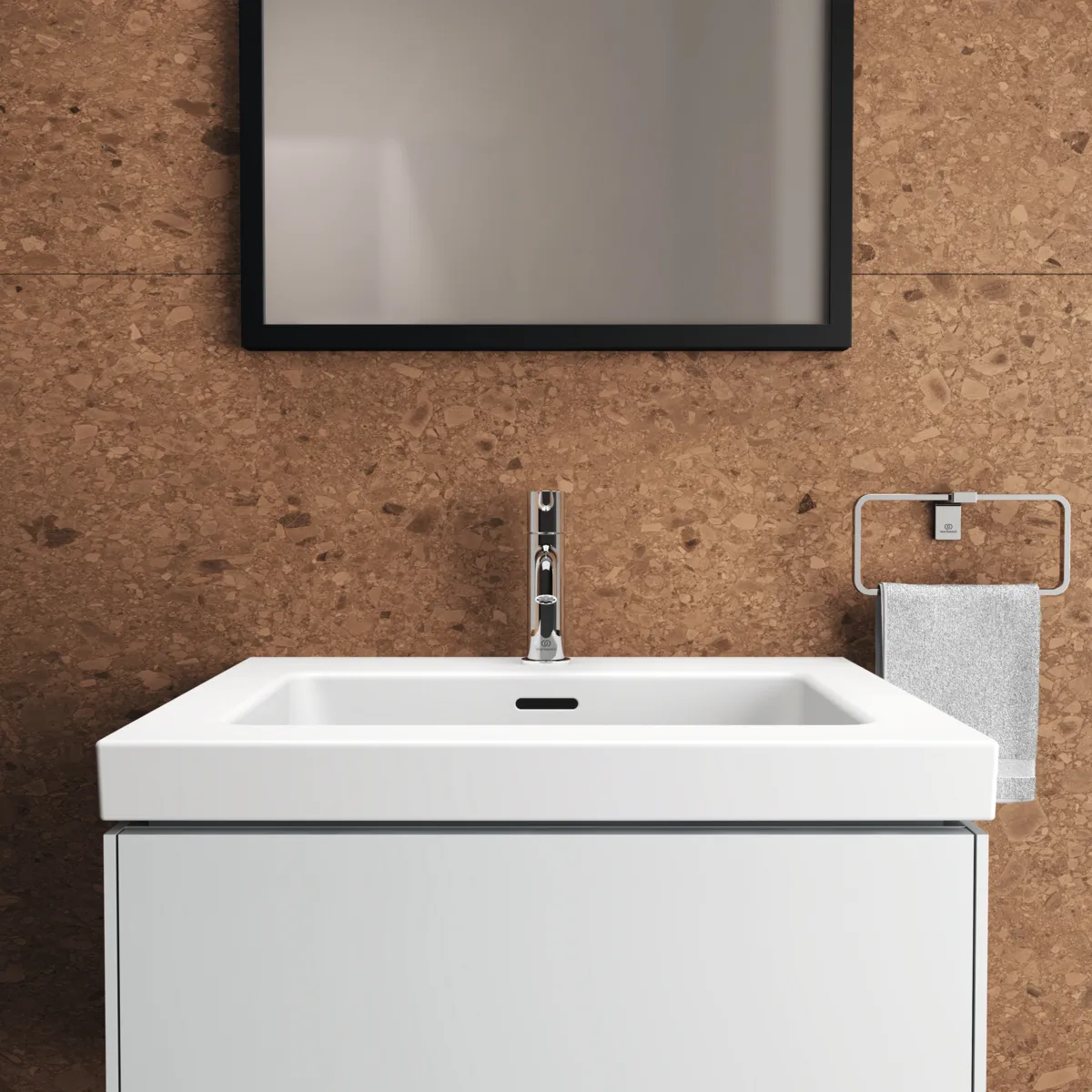 Handtuchring Conca Cube, eckig, Brushed Gold Handtuchring Conca Cube, eckig, Brushed Gold