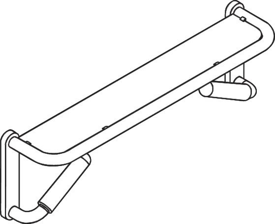 HEWI Ablage „Serie 802 LifeSystem“ in 71 × 22 × 15,1 cm HEWI Ablage „Serie 802 LifeSystem“ in 71 × 22 × 15,1 cm