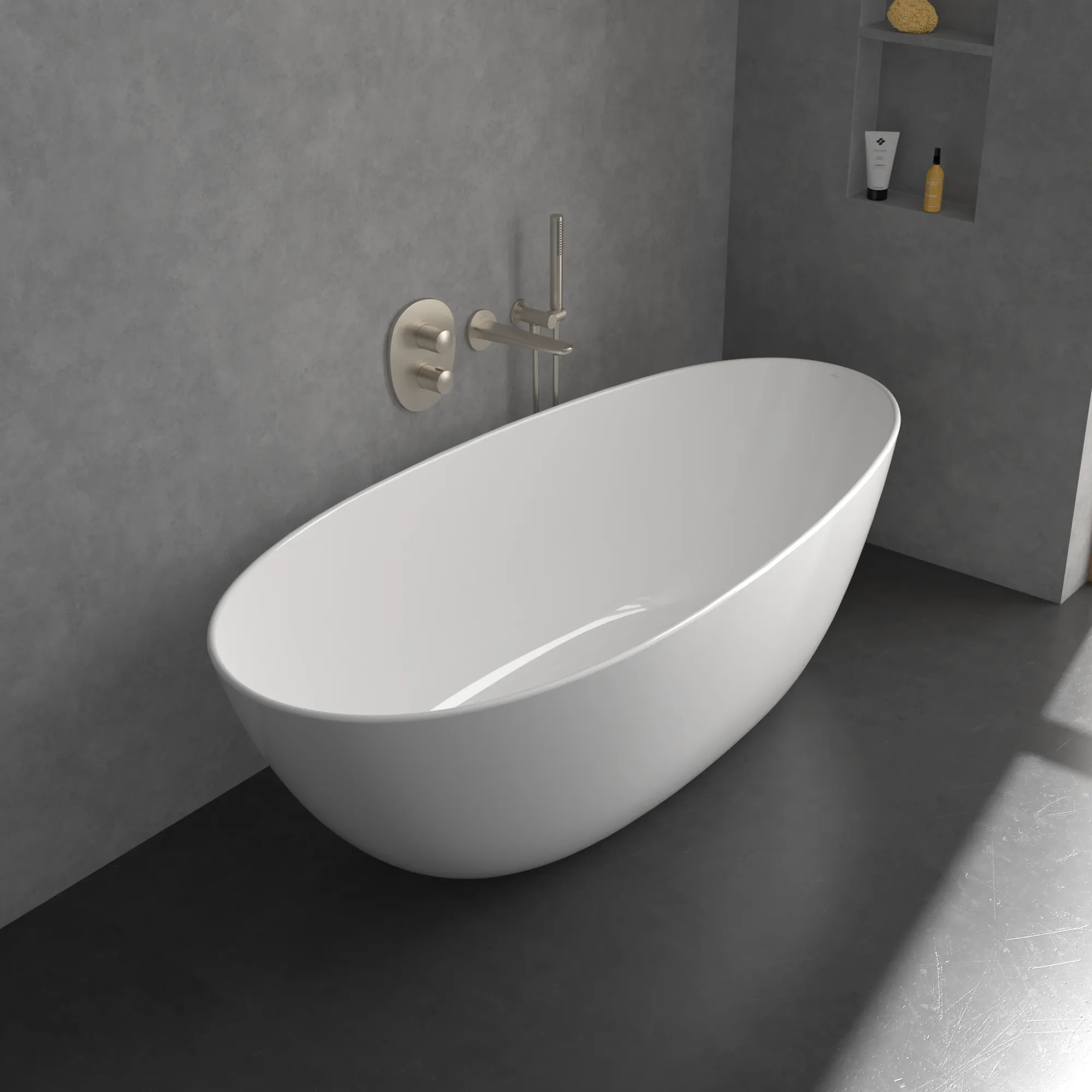 Villeroy & Boch Antao Unterputz-Thermostat, Brushed Nickel Matt, 184 x 221 x 64 mm, Thermostatfunktion Villeroy & Boch Antao Unterputz-Thermostat, Brushed Nickel Matt, 184 x 221 x 64 mm, Thermostatfunktion